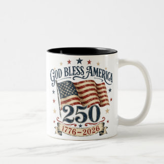 God Bless America 250. Jubiläums-Mug Zweifarbige Tasse