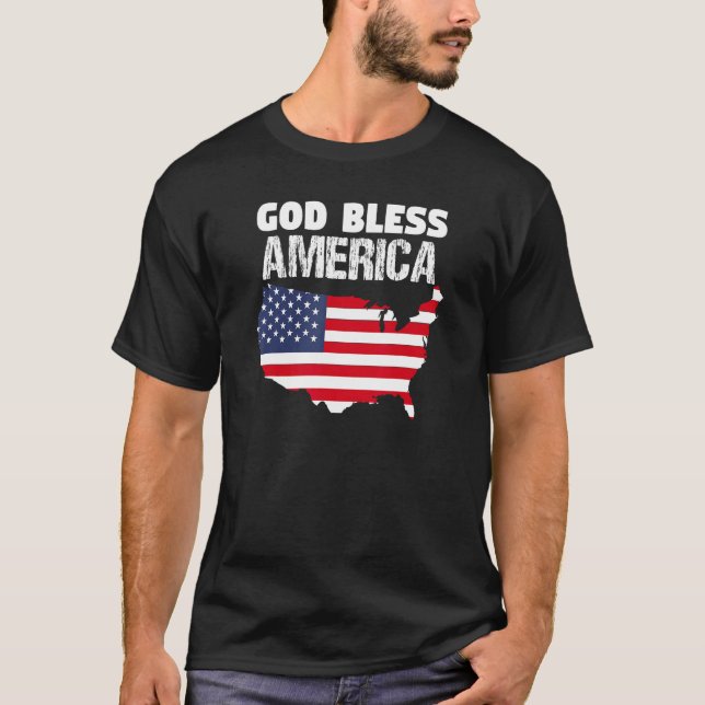 God Bless America  4th Of July T-Shirt (Vorderseite)