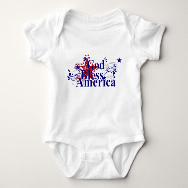 God Bless America Baby Bodysuit Baby Strampler (Vorderseite)
