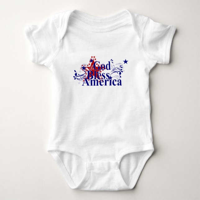 God Bless America Baby Bodysuit Strampler (Vorderseite)