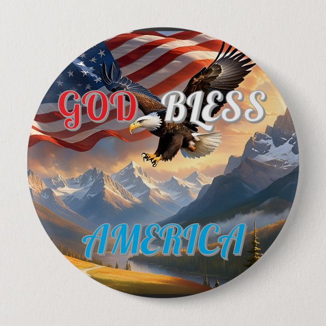 GOD BLESS AMERICA BUTTON (Vorderseite)