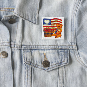 God Bless America Button Button