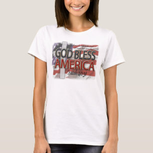 God Bless America Christlich Patriotic T-Shirt