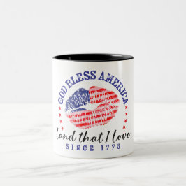 God Bless America - Coffee Mug Zweifarbige Tasse