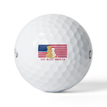 God Bless America Dog Golf Balls Set