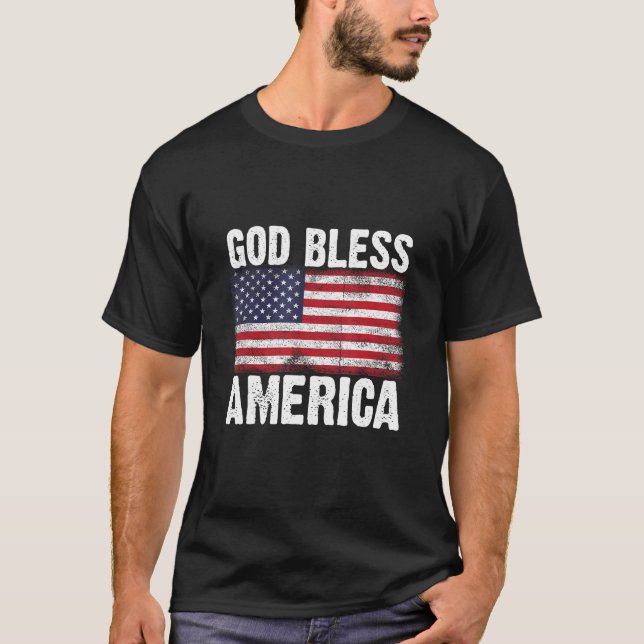 God bless america for patriotic 4th of July T-Shirt (Vorderseite)