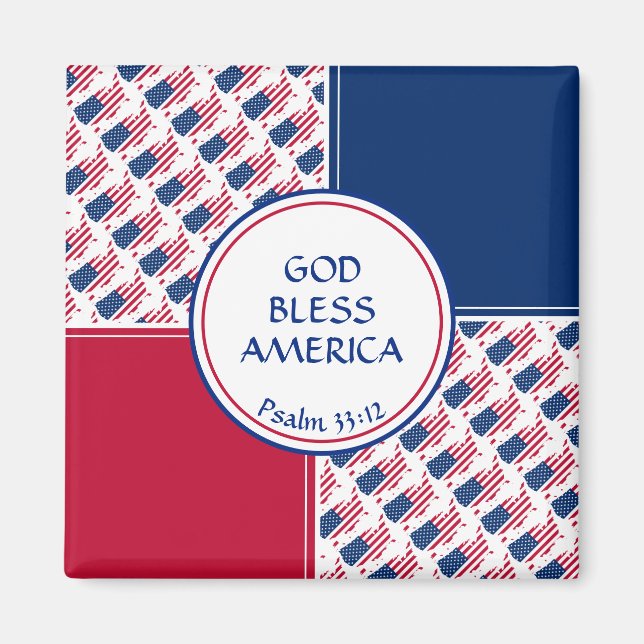 GOD BLESS AMERICA MAGNET (Vorne)