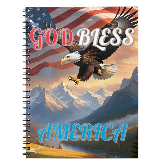 GOD BLESS AMERICA NOTIZBLOCK (Vorderseite)