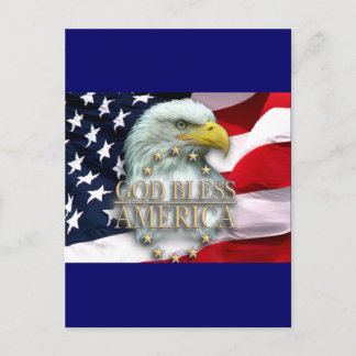 GOD BLESS AMERICA POSTKARTE