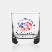 God Bless America - Rocks Glas