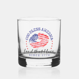 God Bless America - Rocks Glas