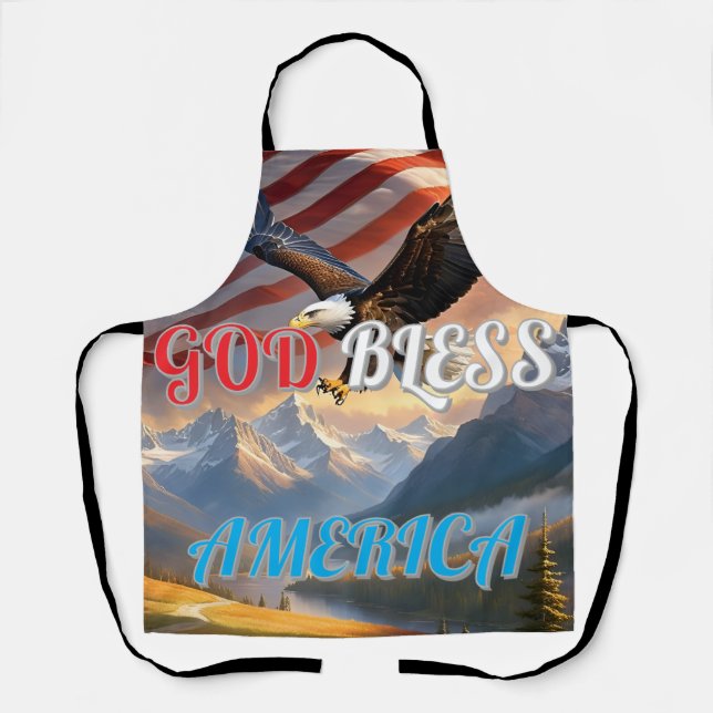 GOD BLESS AMERICA SCHÜRZE (Vorderseite)