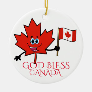 God Bless Canada Keramik Ornament
