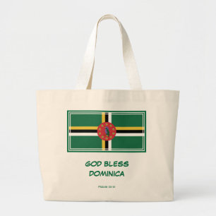 GOD BLESS DOMINICA Patriotisch Dominikanische Jumbo Stoffbeutel