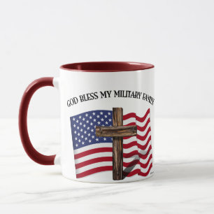GOD BLESS MEINE MILITÄRISCHE FAMILIE, robustes Kre Tasse