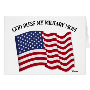 GOD BLESS MEINE MILITÄRISCHE MAMA mit US-Flagge