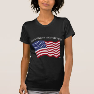 GOD BLESS MEINE MILITÄRISCHE MAMA mit US-Flagge T-Shirt