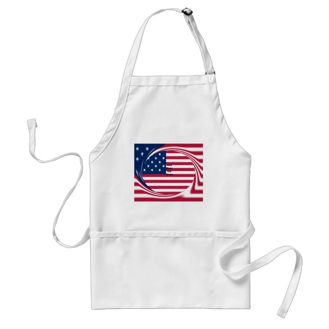 God Bless Our Zuhause: USA Flag Swirl Art Schürze (Vorne)