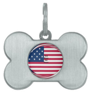 God Bless Our Zuhause: USA Flag Swirl Art Tiermarke
