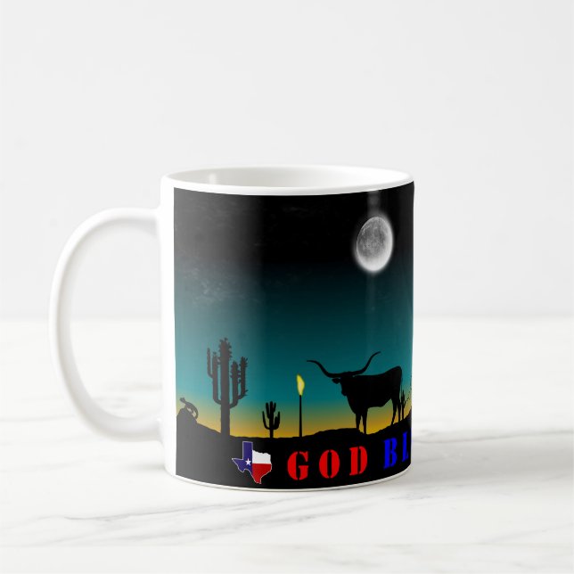 God Bless Texas Lone Star Staat Kaffeetasse (Links)