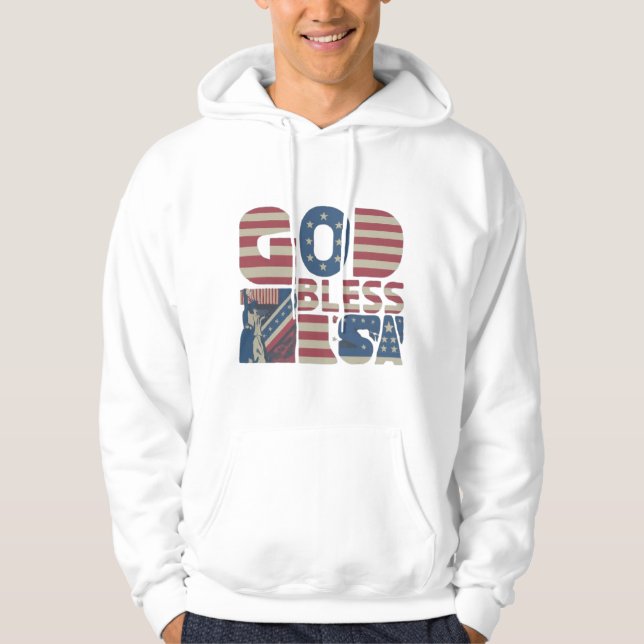 GOD BLESS USA HOODIE (Vorderseite)