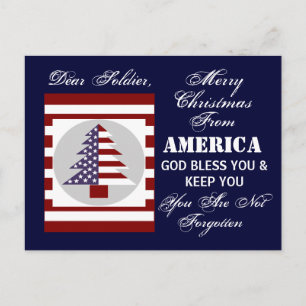 GOD BLESS YOU SOLDIER CHRISTMAS CARD FEIERTAGSPOSTKARTE
