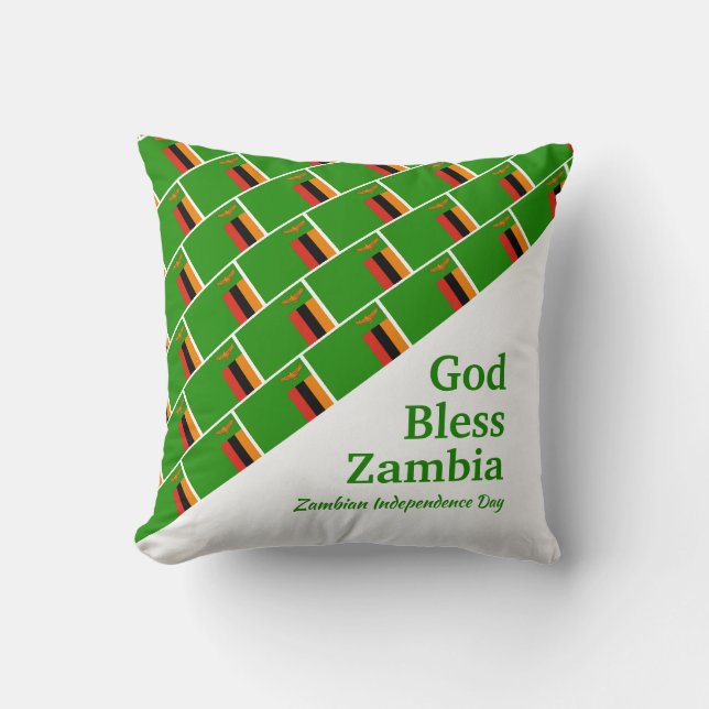 GOD BLESS ZAMBIA Custom Scripting Kissen (Vorderseite)