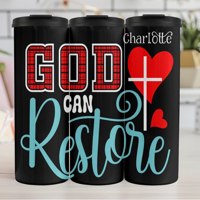 God Can Restore Everything Thermosbecher (Von Creator hochgeladen)