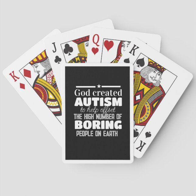 God created autism for a special reason spielkarten (Rückseite)