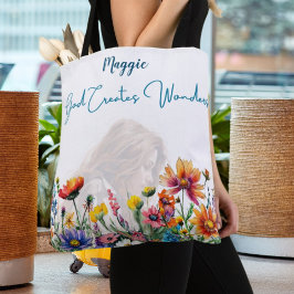 God Creates Wonders - Personalisiert Tote Bag