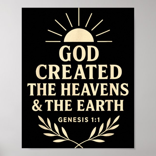 God D The Heavens And The Earth Genesis 1_1  Poster (Vorne)