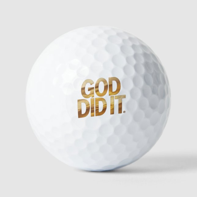 God Did It – Faith-Inspired Christian Golf Ball (Vorderseite)