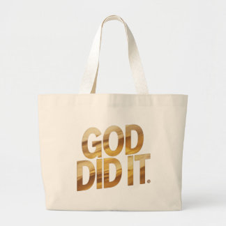 God Did It – Faith-Inspired Christian Tote Bag Jumbo Stoffbeutel