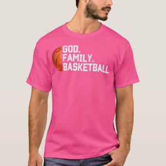 God Family Basketball Christlich Faith Novelle Bas T-Shirt