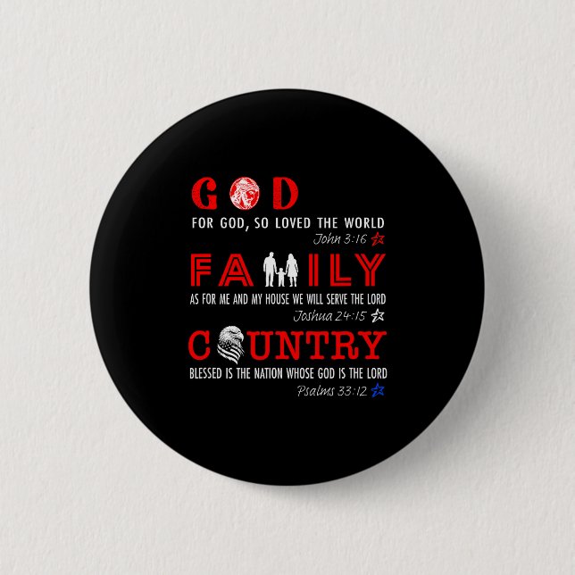 God Family Country  Button (Vorderseite)