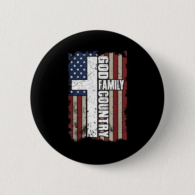 God Family Country  Button (Vorderseite)