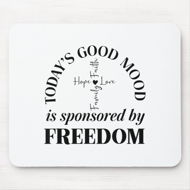 God Family Country Dom Faith Dom Family Love Cross Mousepad (Vorne)