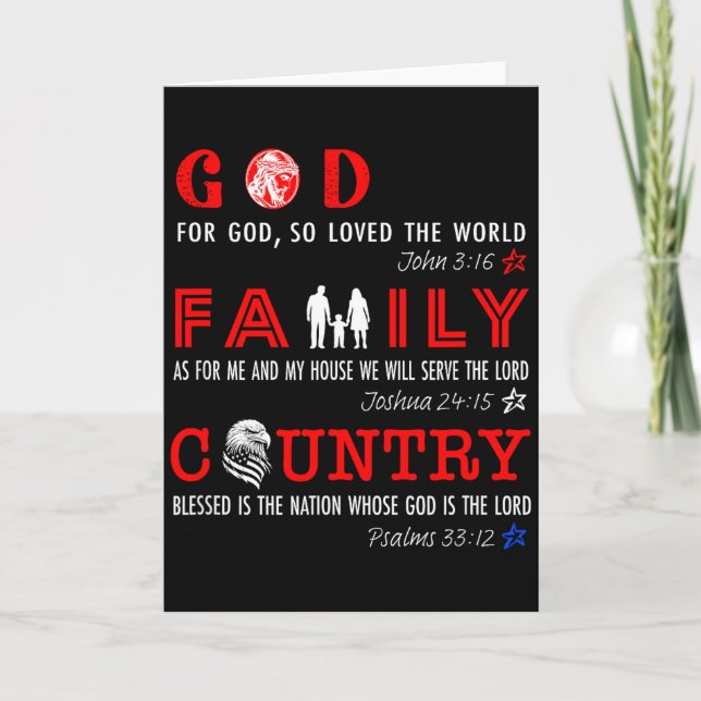 God Family Country  Karte (Vorderseite)