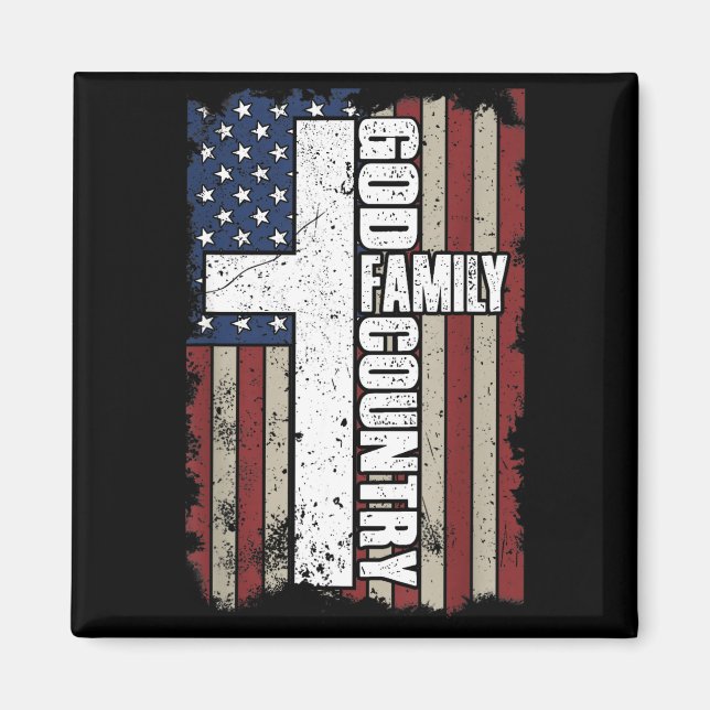 God Family Country  Magnet (Vorne)