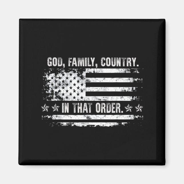 God Family Country Patriotic Faith Pride Usa For S Magnet (Vorne)