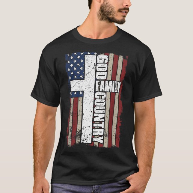 God Family Country  T-Shirt (Vorderseite)