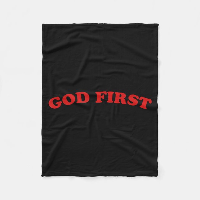God First T-Shirt.png  Fleecedecke (Vorderseite)