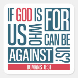 God for us quadratischer aufkleber