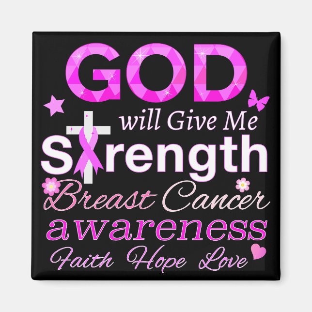 GOD gibt mir Kraft Magnet (Vorne)