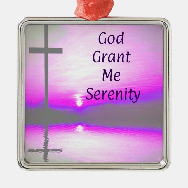 God Grant Me Serenity oranament Ornament Aus Metall (Vorne)
