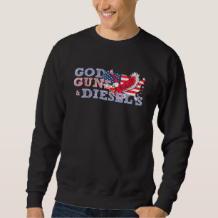 God Guns Diesel - American Flag Country Silhouett Sweatshirt