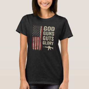 God Guns Guts Glory Patriotic Christlich Pro Gun T-Shirt
