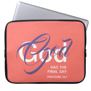 GOD HAT ENDLICH SAY Monogram Scripture Coral Laptopschutzhülle