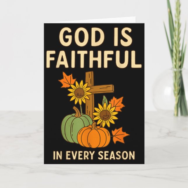 God Is Faithful Fall Christian Bible Verse Pumpkin Karte (Vorderseite)