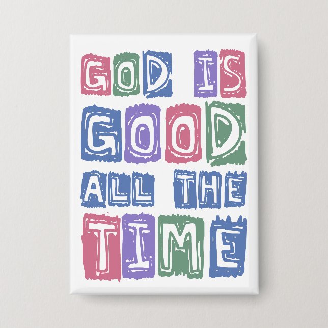 God is good All the time Retro faith Button (Vorderseite)